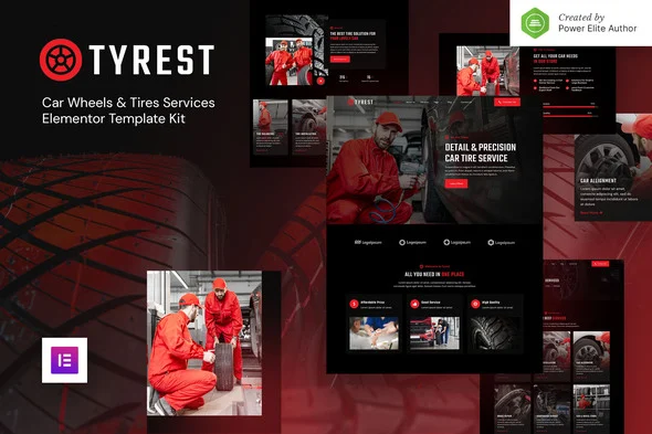 Tyrest – Car Tire & Wheel Service Elementor Template Kit