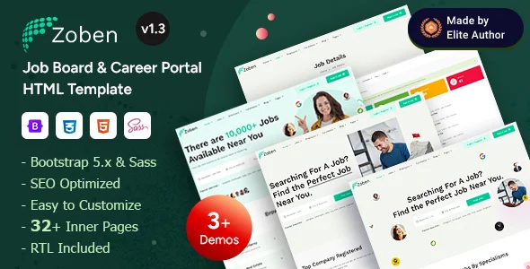 Zoben – Job Board & Career Portal Bootstrap 5 Template