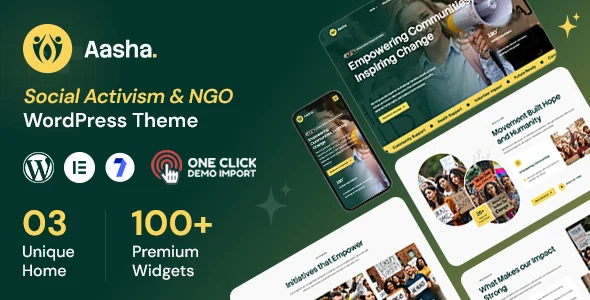 Aasha – Social Activism & NGO WordPress Theme