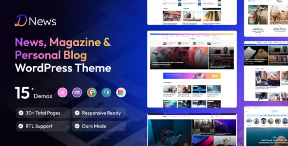 Dnews – News Magazine & Newspaper WordPress Theme