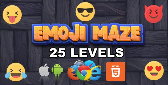 Emoji Maze – HTML5/Mobile Game – (C3p)