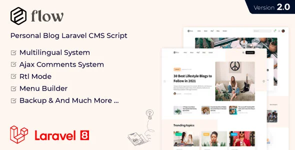 Flow – Laravel Personal Multilingual Blog Script