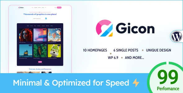 Gicon – Modern & Lightweight Blog for WordPress
