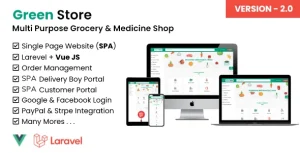 Green Store – Laravel & VUE Single Page Grocery Shop