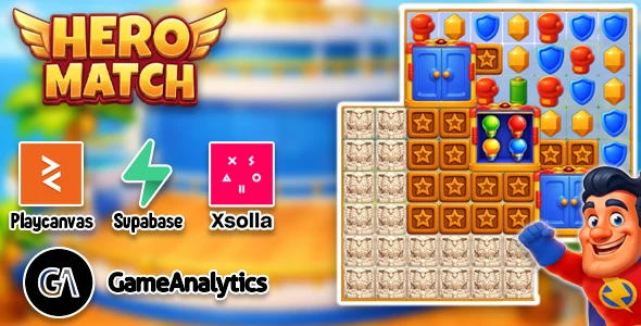 Hero Match – HTML5 Game + Source Code + Level Editor | Playcanvas
