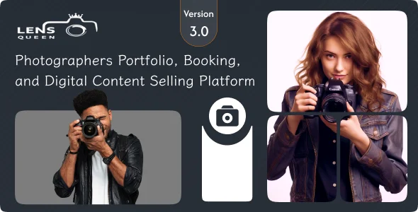LensQueen – Photographers Portfolio, Booking, and Digital Content Selling Platform