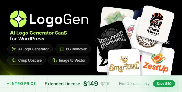 LogoGenAI – AI Logo Generator SaaS (WordPress)