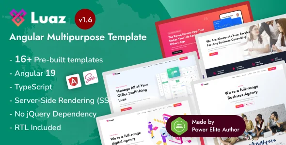 Luaz – Angular 19 Multipurpose Template + SSR