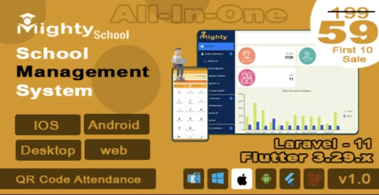 Mighty School – School Management System (AI Powered -Multi Branch – SAAS)