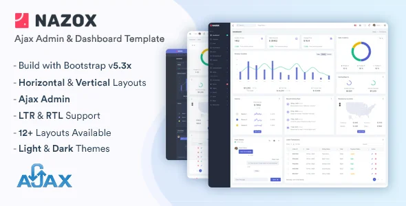 Nazox – Ajax Admin & Dashboard Template