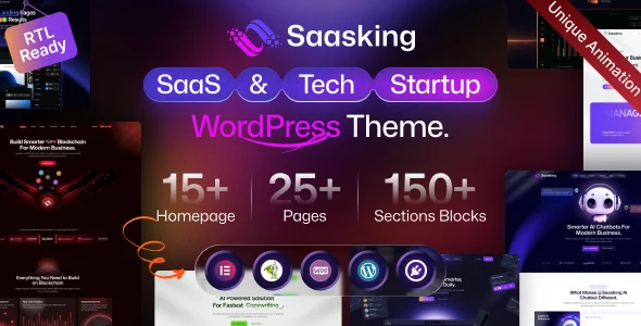 Saasking – SaaS & Tech Startup WordPress