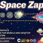 Space Zap – Space Shooter Defense Game | Boss Battle | Construct 3 | HTML5 Mobile Game