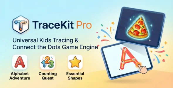 TracerKit – Kids Tracing & Connect the Dots HTML5 Game Engine with Level Editor