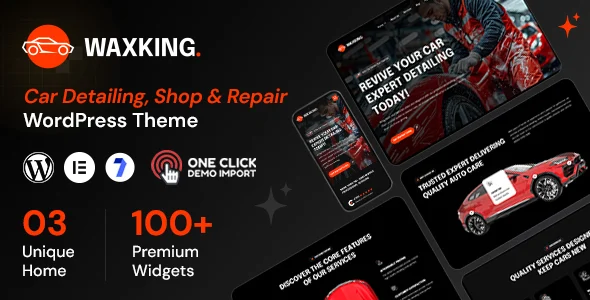 Waxking – Car Detailing, Shop & Repair WordPress Theme