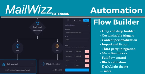 Automation Flow Builder for MailWizz EMA