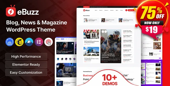 ebuzz – Blog, News & Magazine WordPress Theme