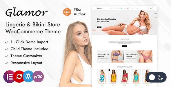 Glamor – Lingerie & Underwear Store WordPress WooCommerce Theme