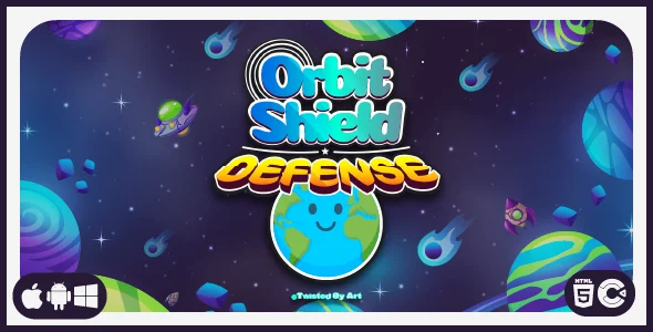Orbit Shield Defense – HTML5 Game Template