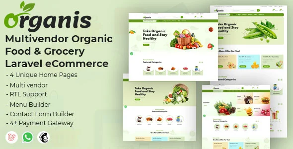 Organis – Multivendor Organic Food & Grocery Laravel eCommerce