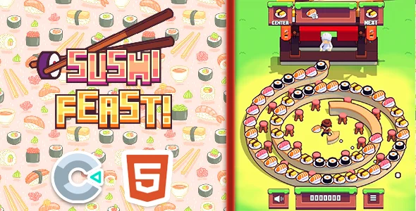 Sushi Feast – Construct 3 – HTML5 Game + Source Code