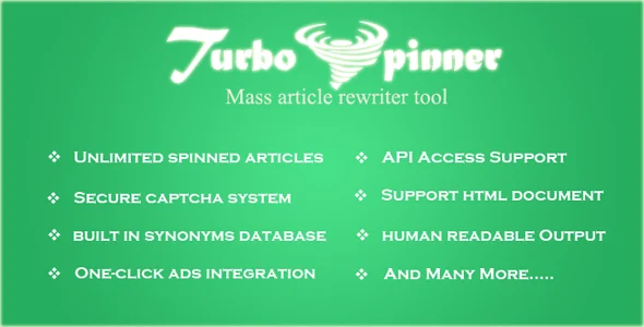 Turbo Spinner: Article Rewriter