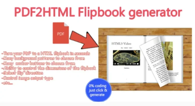 Advanced PDF to HTML Flipbook generator