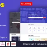 Edomi – Bootstrap 5 Education, Learning Courses HTML Template