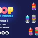 Hoop Sorting Puzzle + Level Editor – HTML5 Game (Construct 3)