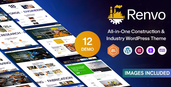Renvo – Construction, Factory, Industry & Architecture WordPress Theme