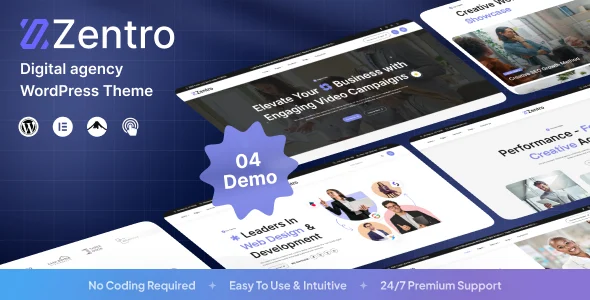 Zentro – Digital Agency WordPress