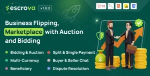 Escrova – Independent Escrow Marketplace for Business Flipping, Auction and Bidding Platform