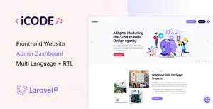 iCode – Multipurpose Website CMS & Creative Agency Management System