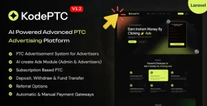 KodePTC – AI Powered Advanced PTC Advertising Platform