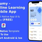 Online Learning Mobile App | UI Kit | ReactNative | Figma FREE | Edumy