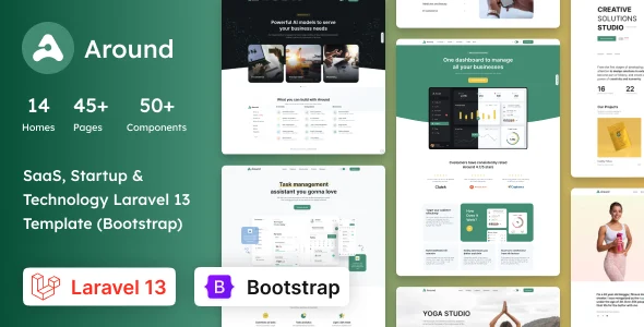 Around – Laravel 12 Multipurpose Landing Template