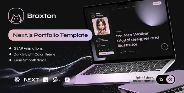 Braxton – Personal Portfolio & Resume NextJs Template
