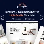 Furnisy – Furniture eCommerce React NextJS Tailwind Template