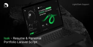Isak – Resume & Personal Portfolio Laravel Script