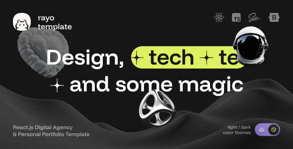Rayo – Digital Agency & Personal Portfolio ReactJs Template