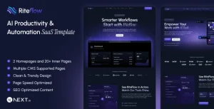Riteflow – SaaS & AI Startup Next.js Template