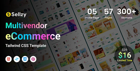 Sellzy – Multivendor eCommerce Tailwind CSS Template