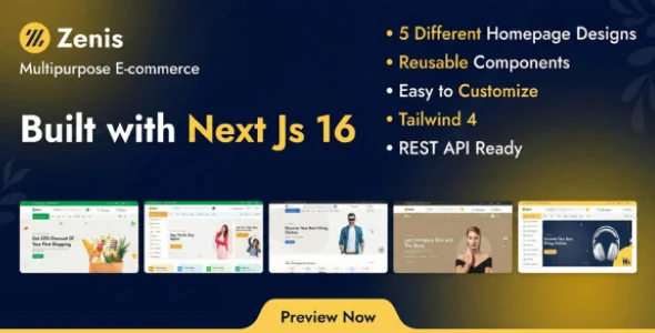 Zenis – Multipurpose Next.js e-Commerce Template